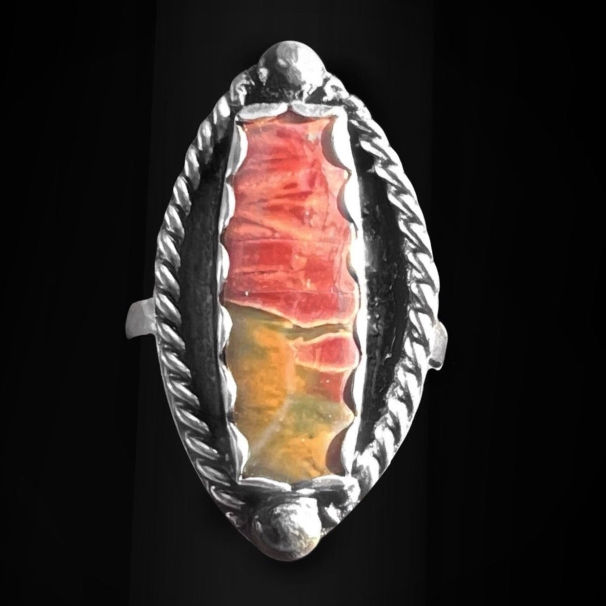 "Chitra" Carnelian and Sterling Silver Ring