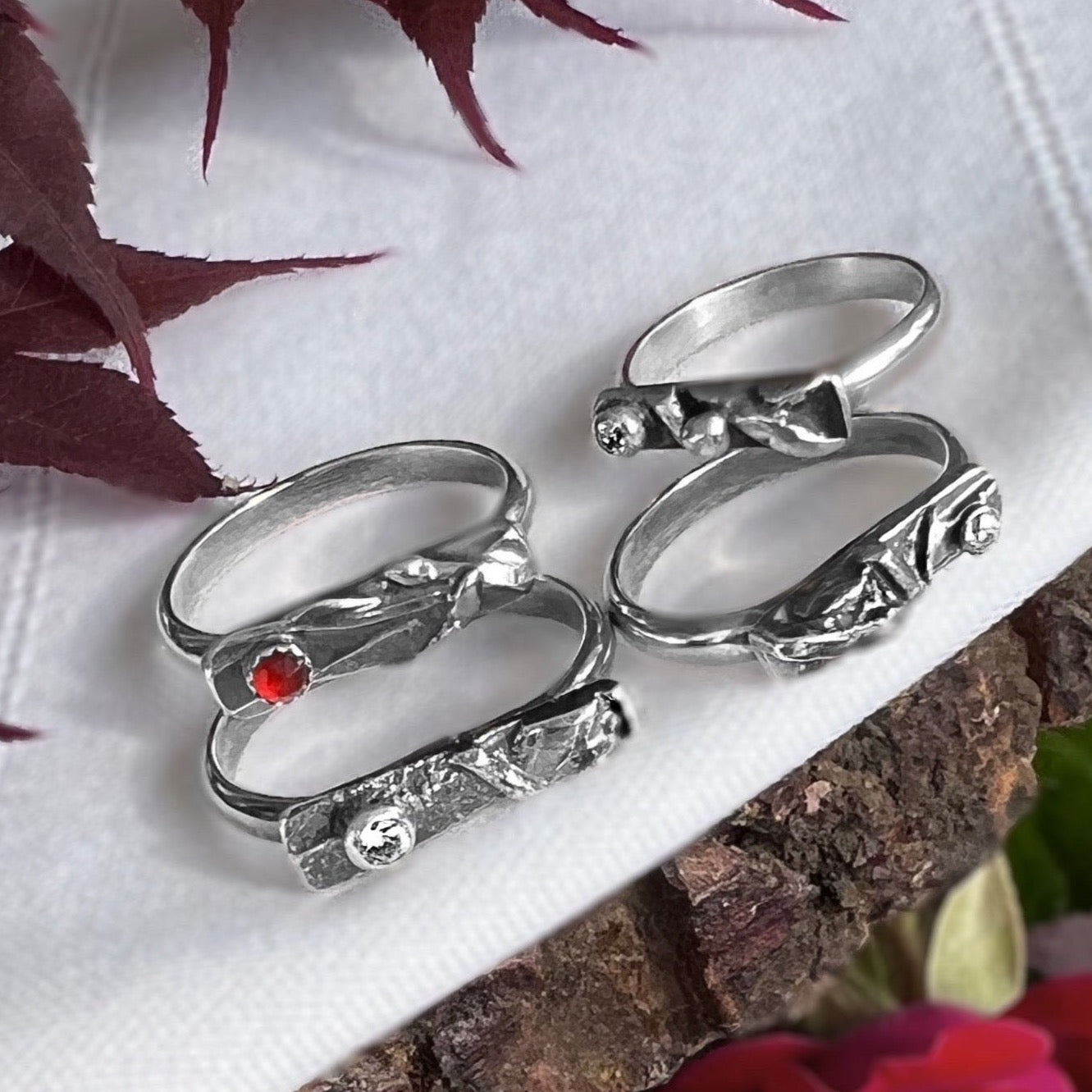 "Payne" Rustic Bar - Sterling Silver Ring