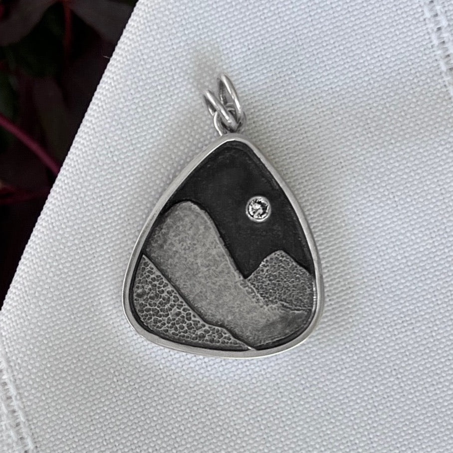 "Jody" Handmade Cubic Zirconia & Sterling Silver Necklace