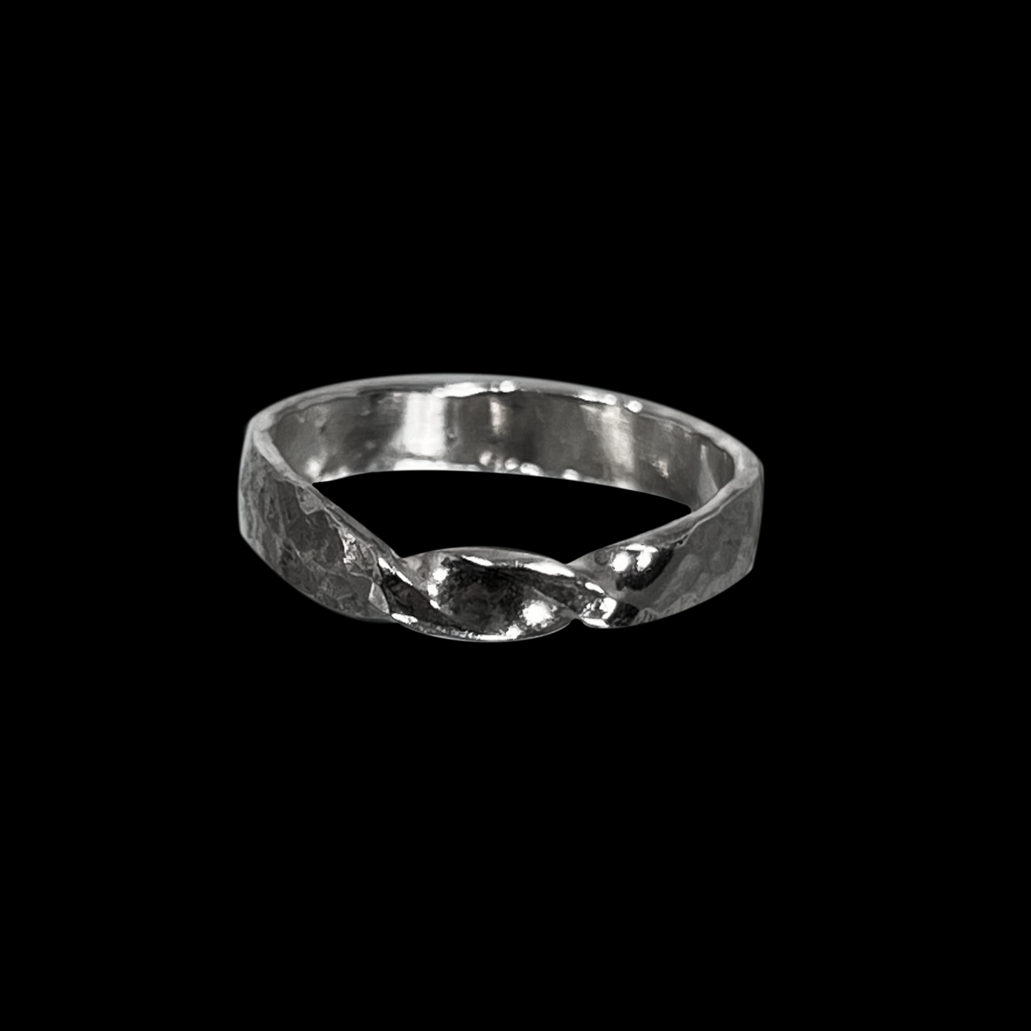 Twisted Square Sterling Silver Ring
