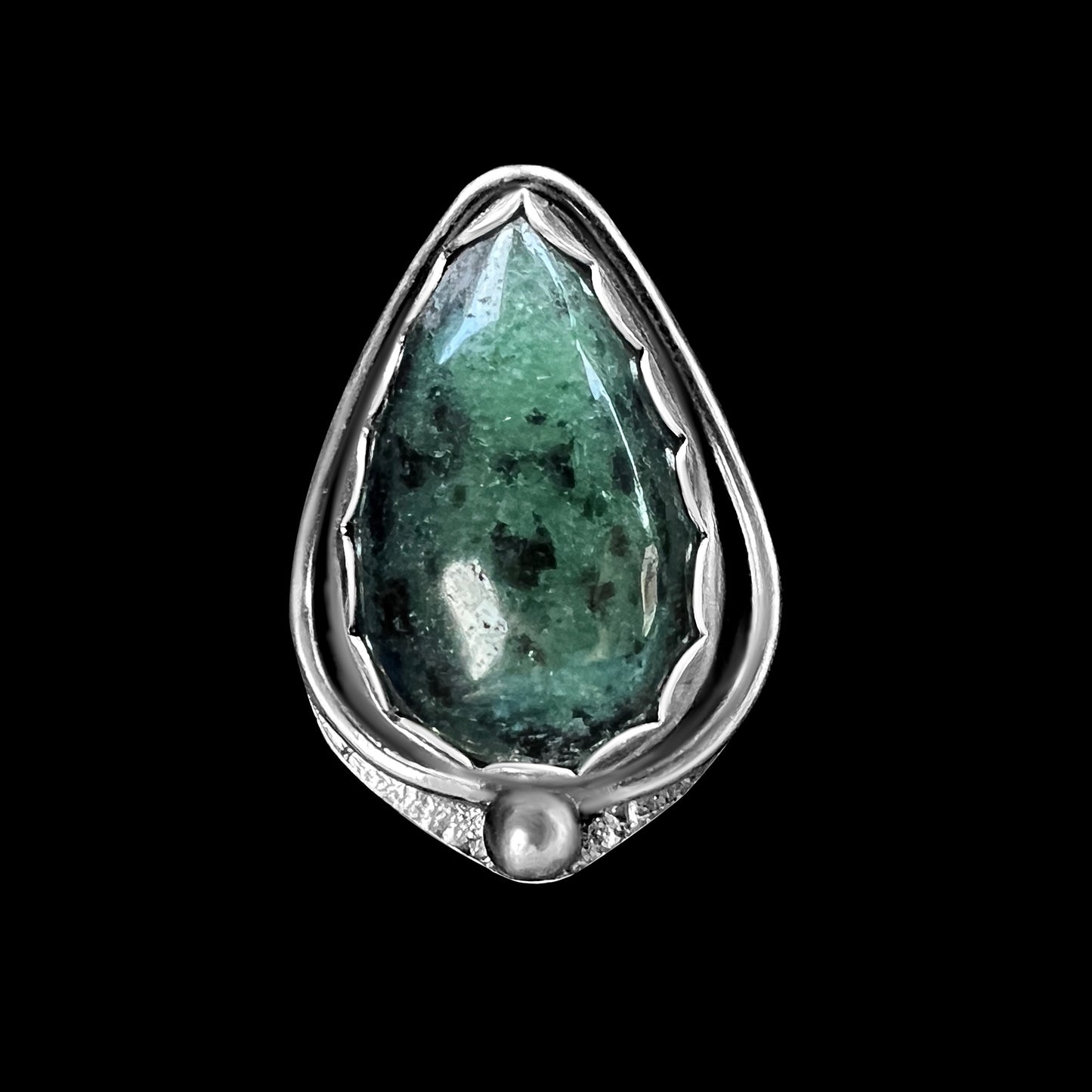 "Korbin" Fuschite and Sterling Silver Ring