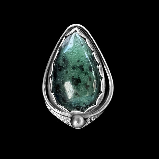 "Korbin" Fuschite and Sterling Silver Ring