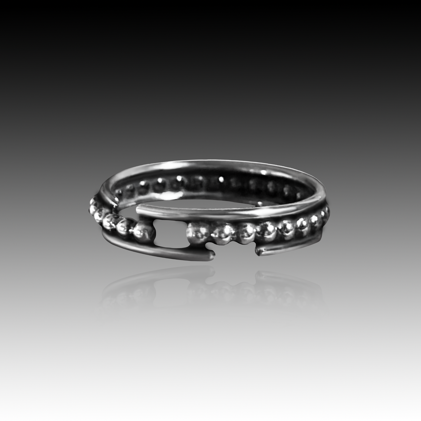 "Morse" Sterling Silver Ring