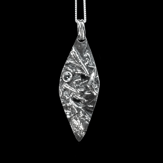 "Lincoln" Cubic Zirconia  & Sterling Silver Necklace