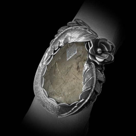 "Toshi" Rutilated Quartz and  Sterling Silver Ring