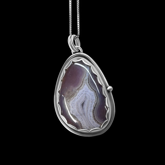 Agate & Sterling Silver Necklace