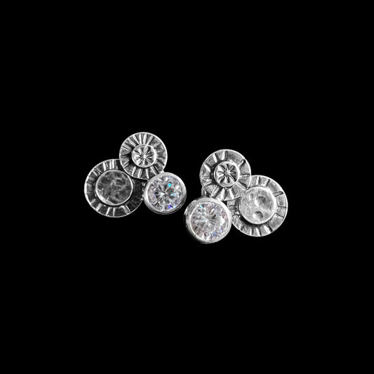 Cubic Zirconia and Sterling Silver Earrings