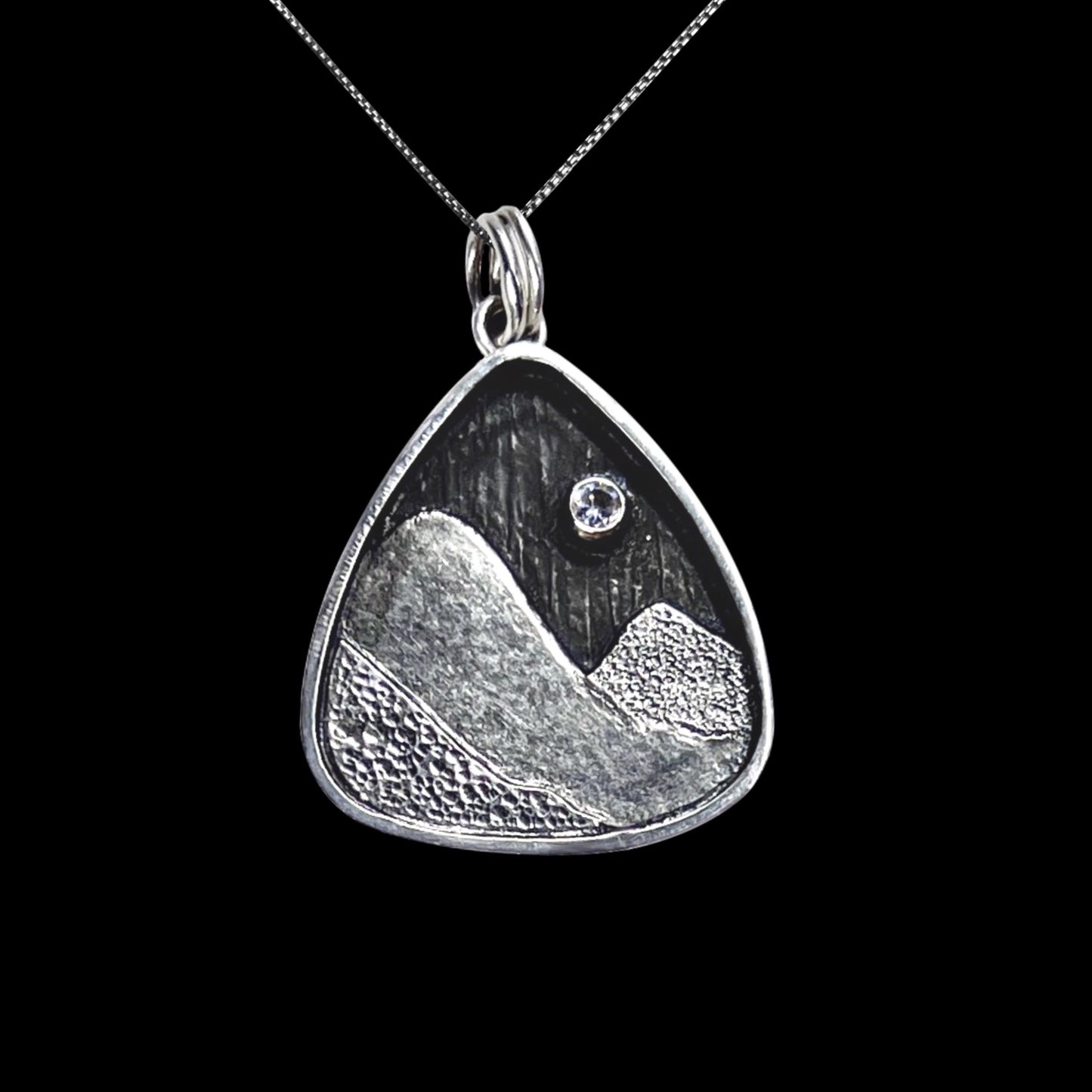"Jody" Handmade Cubic Zirconia & Sterling Silver Necklace