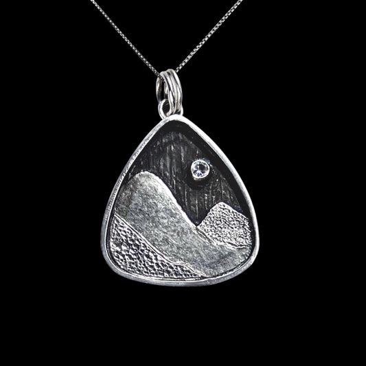 "Jody" Handmade Cubic Zirconia & Sterling Silver Necklace