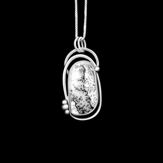 "Emilia" Agate & Sterling Silver Necklace