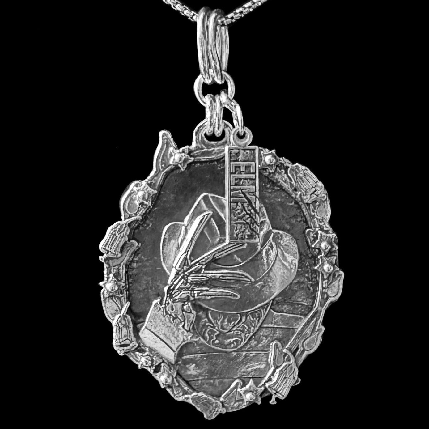 "Revenge" Sterling Silver Necklace Inspired by A Nightmare on Elm St.