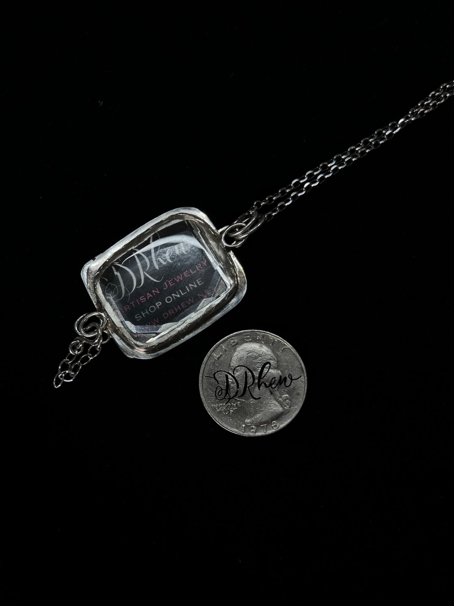 "Circe" Crystal Quartz & Sterling Silver Locket Necklace