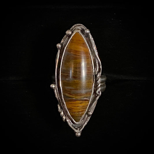 Split - Petrified Wood & Sterling Silver Ring