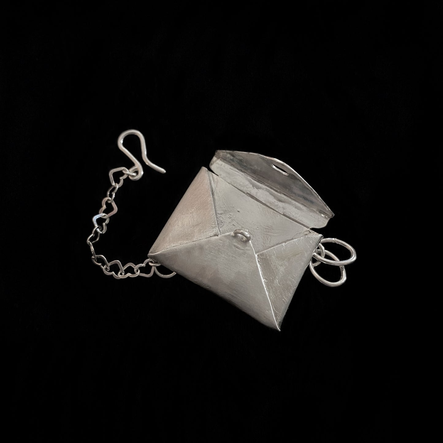 Hermione - Sterling Silver Envelope Locket Necklace