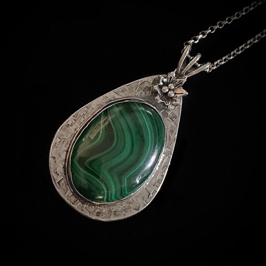 Midori - Malachite & Sterling Silver Necklace