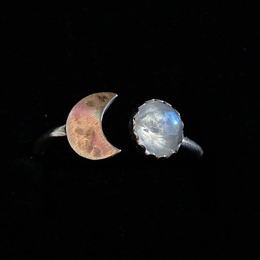 Novel - Moonstone & Sterling Silver Ring