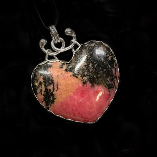 Kyla - Rhodonite & Sterling Silver Necklace