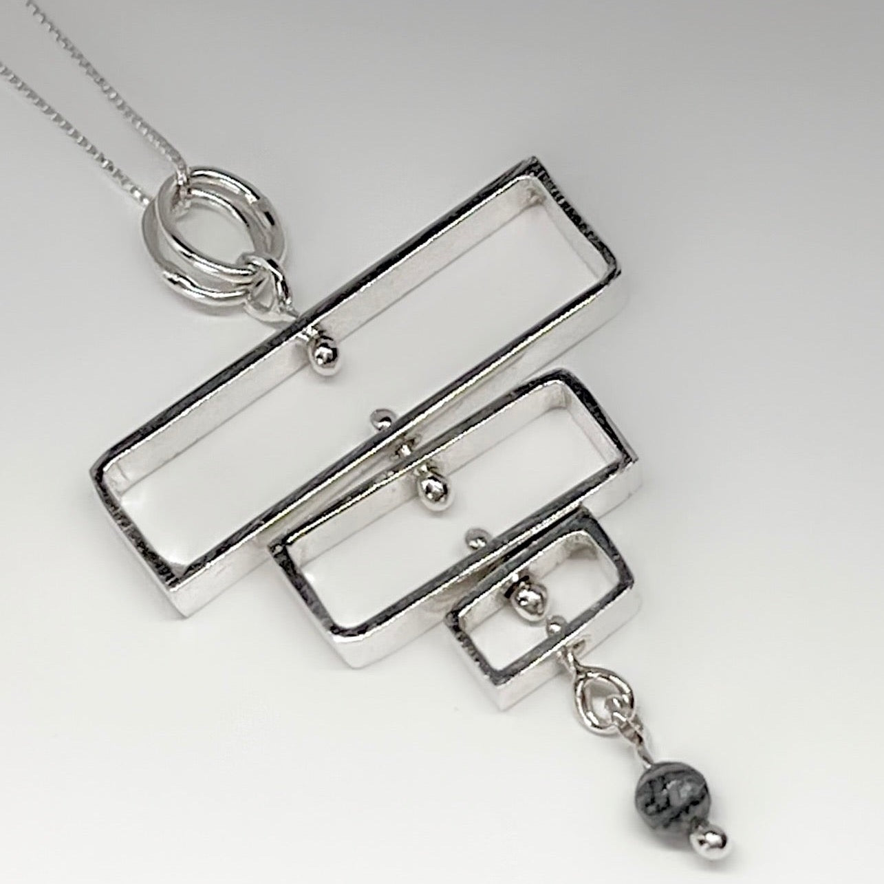 Crazy Lace Agate Sterling Silver Necklace