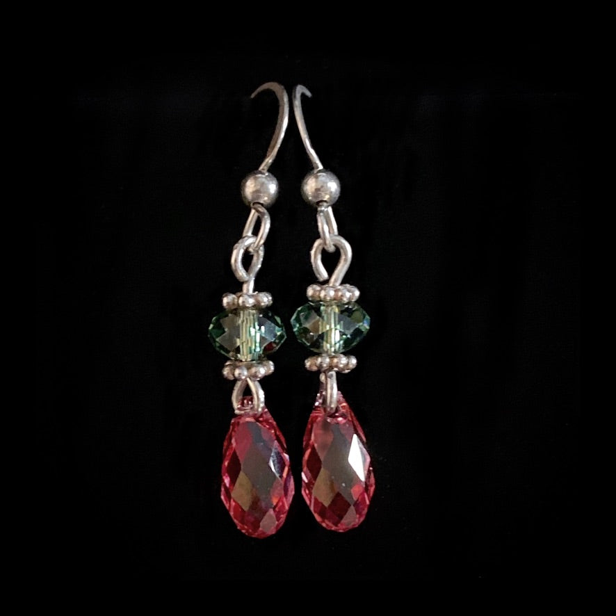 Handmade Swarovski Crystal & Sterling Silver Earrings