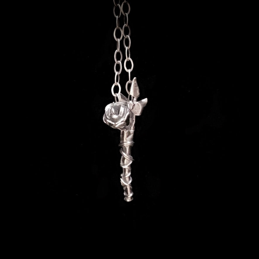 Greer - Sterling Silver Floral Necklace
