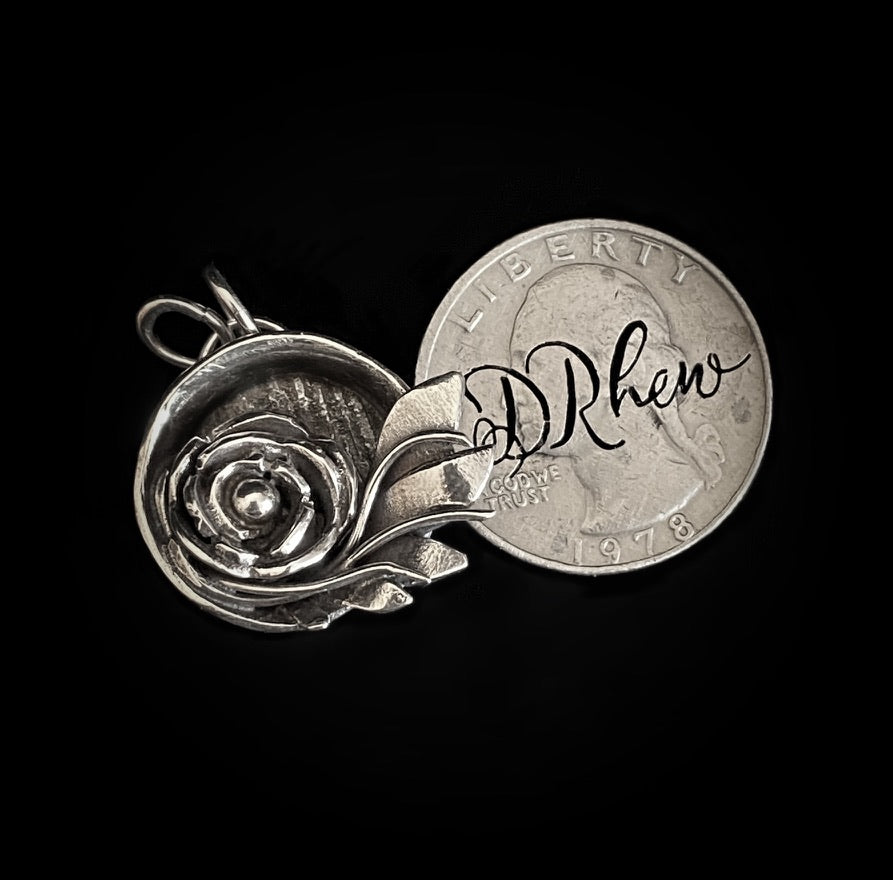 Kadin - Hand-Fabricated Sterling Silver Rose Necklace
