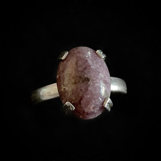 Betty - Handmade Charoite & Sterling Silver RIng