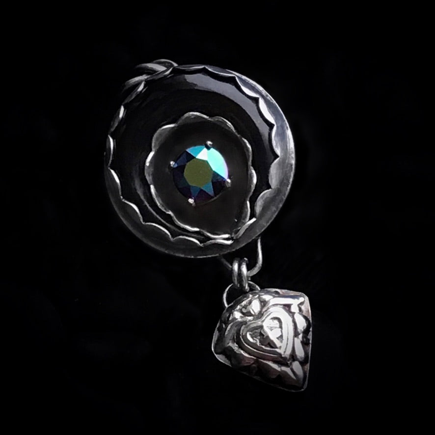 Immortal - Buffalo Horn, Crystal, and Sterling Silver Necklace
