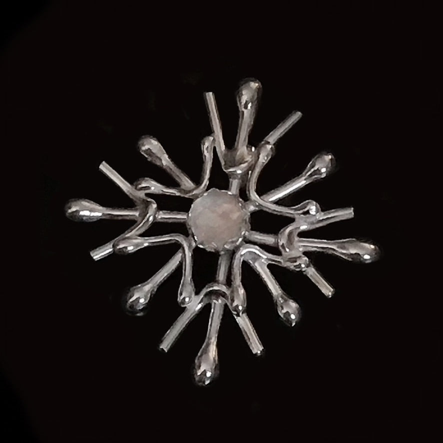 Large Snowflake Sterling Silver Necklace