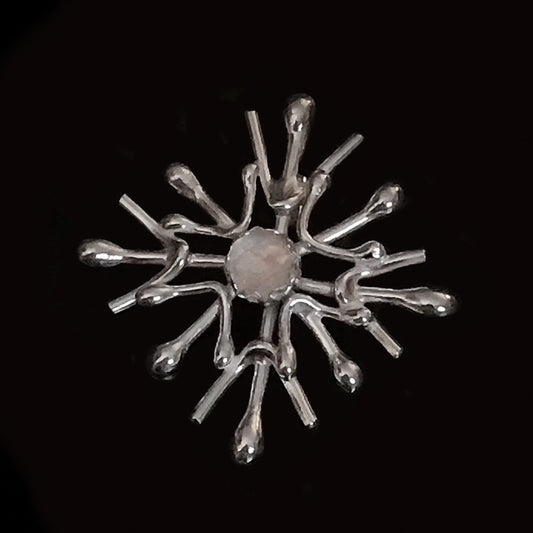 Large Snowflake Sterling Silver Necklace