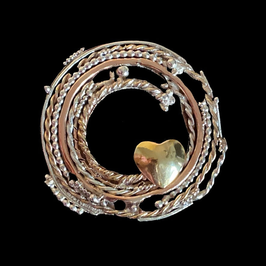 Custom Mixed Metal Brooch