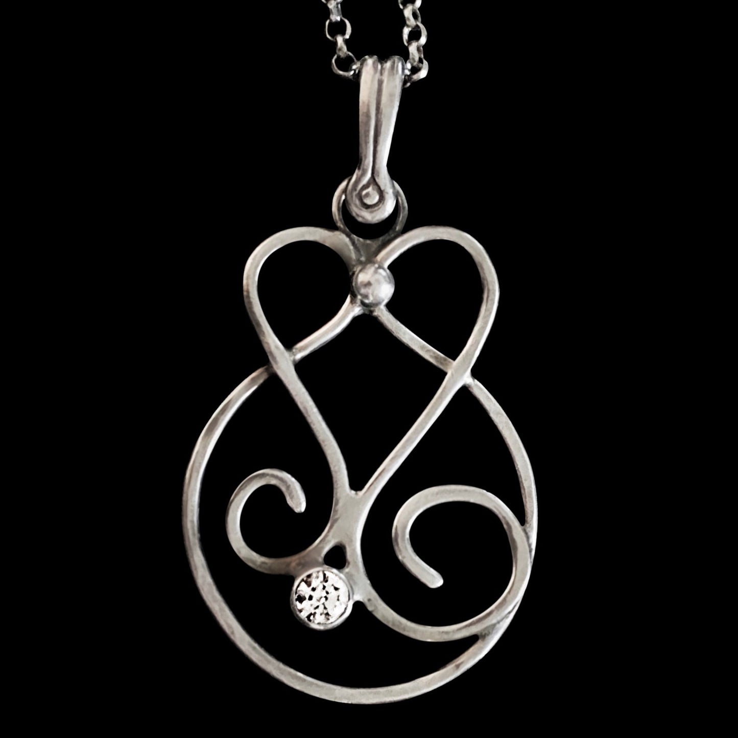 "Adia" Cubic Zirconia & Sterling Silver Necklace