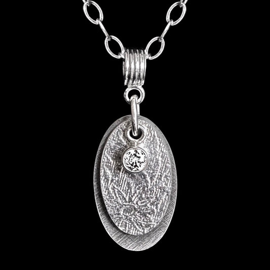 Yumi - Sterling Silver & Cubic Zirconia Necklace