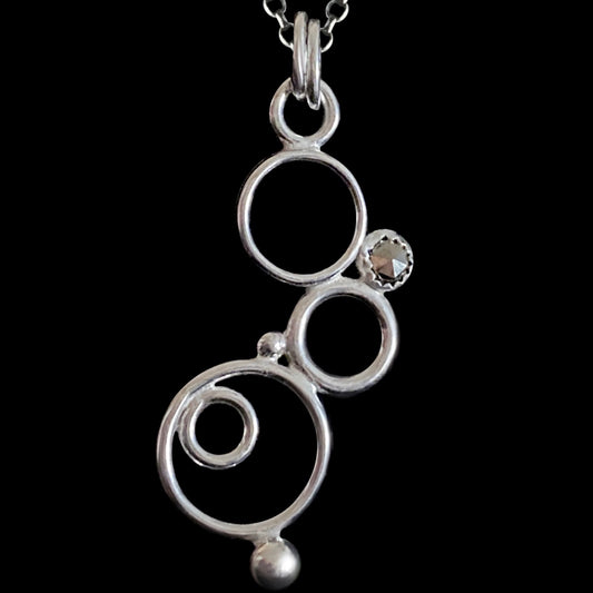 "Ace" Hematite & Sterling Silver Necklace