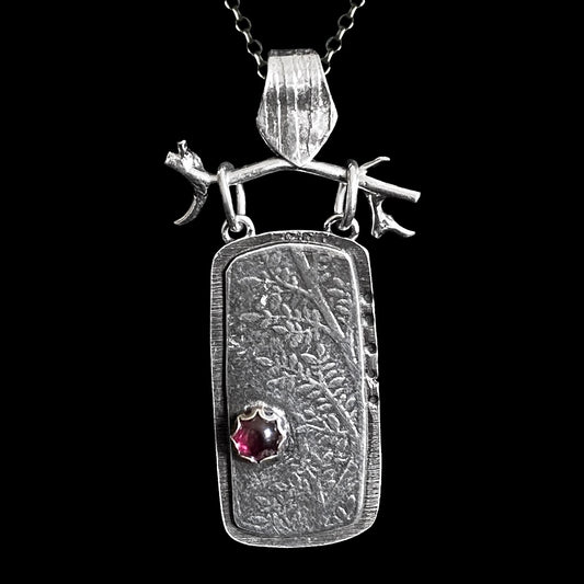 Quaid - Garnet & Sterling Silver Necklace