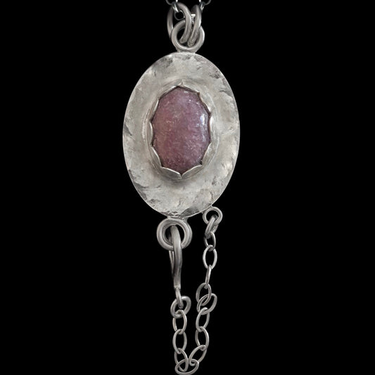 "Dionysus" Charoite & Sterling Silver Locket Necklace