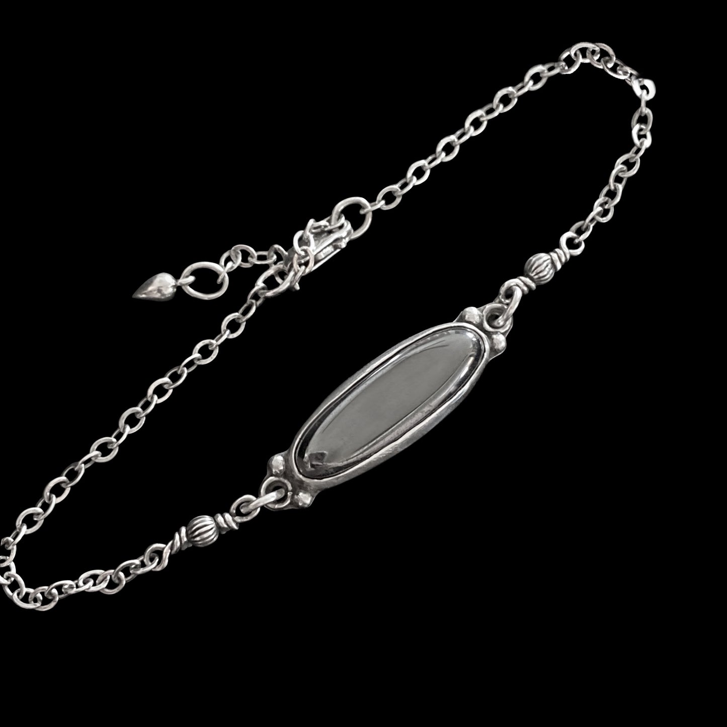 "Yuri" Hematite & Sterling Silver Bracelet