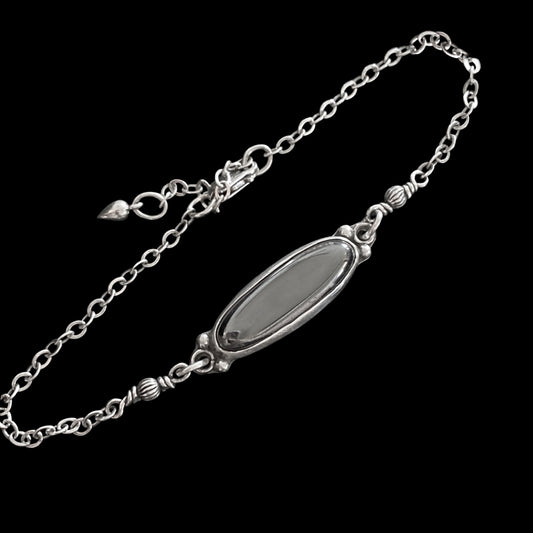 "Yuri"  Hematite & Sterling Silver Bracelet