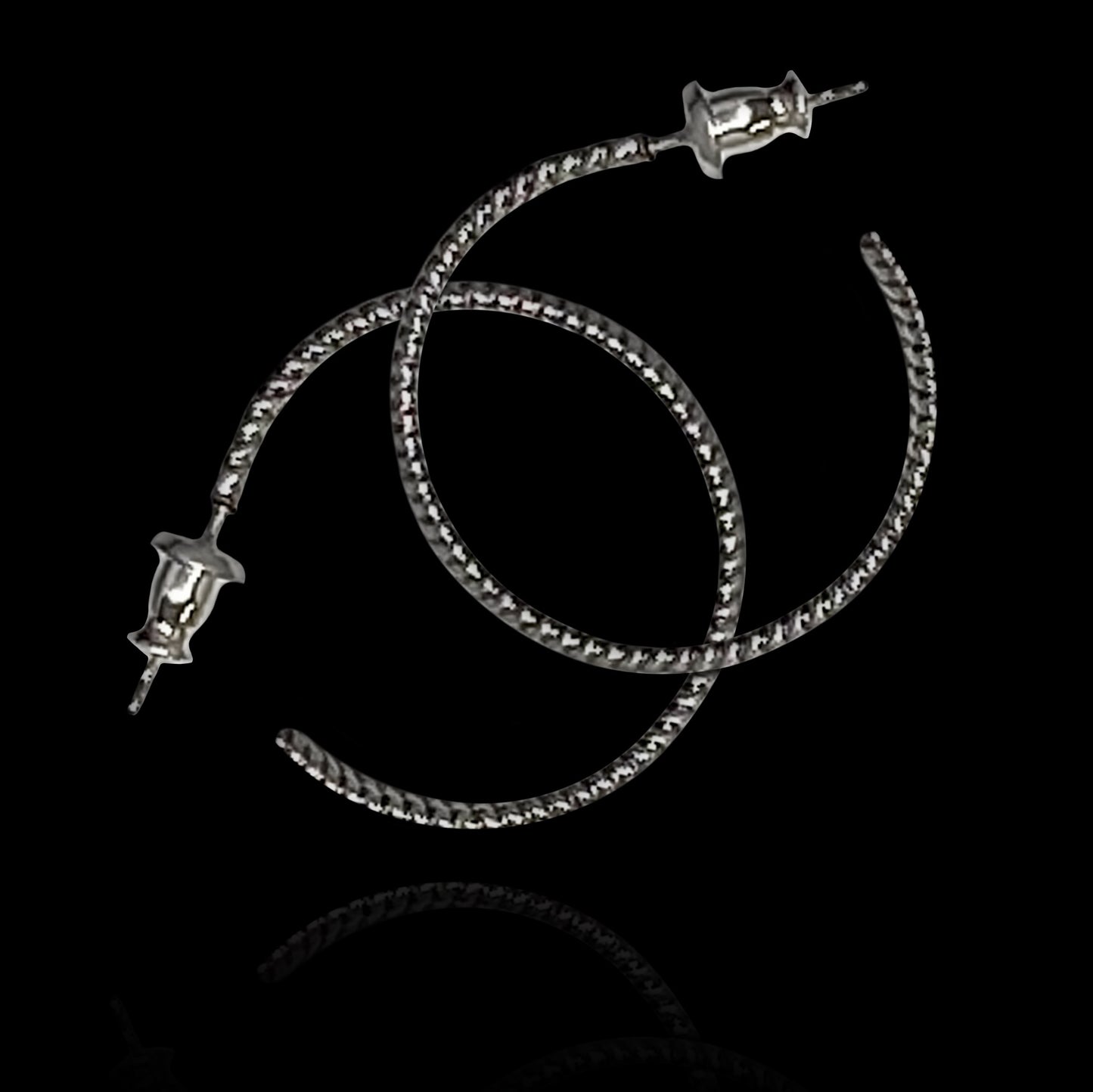Sterling Silver Double Twisted Hoop Earrings