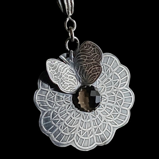 Smoky Quartz Sterling Silver Necklace