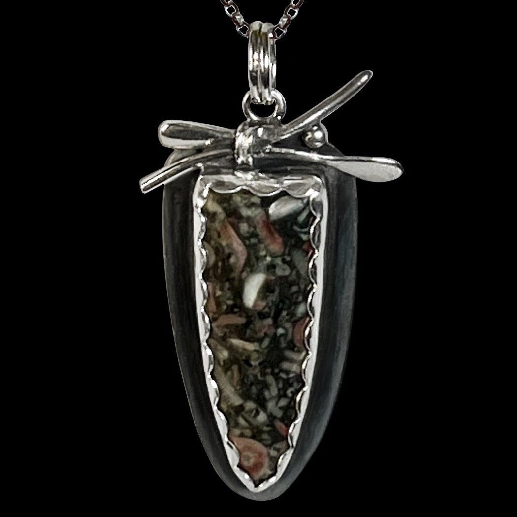 Crinoid Fossil & Sterling Silver Necklace