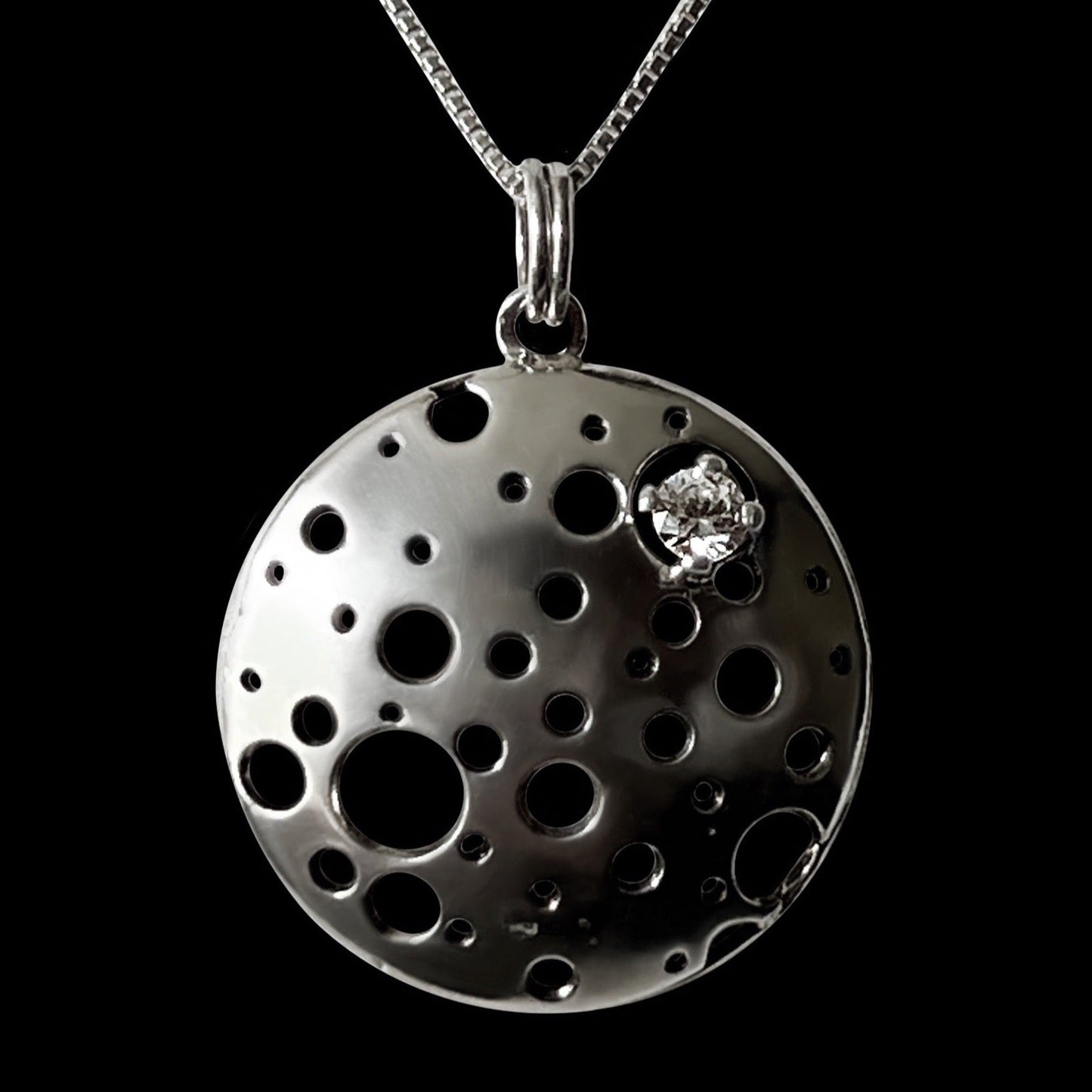 Cubic Zirconia and Sterling Silver Necklace