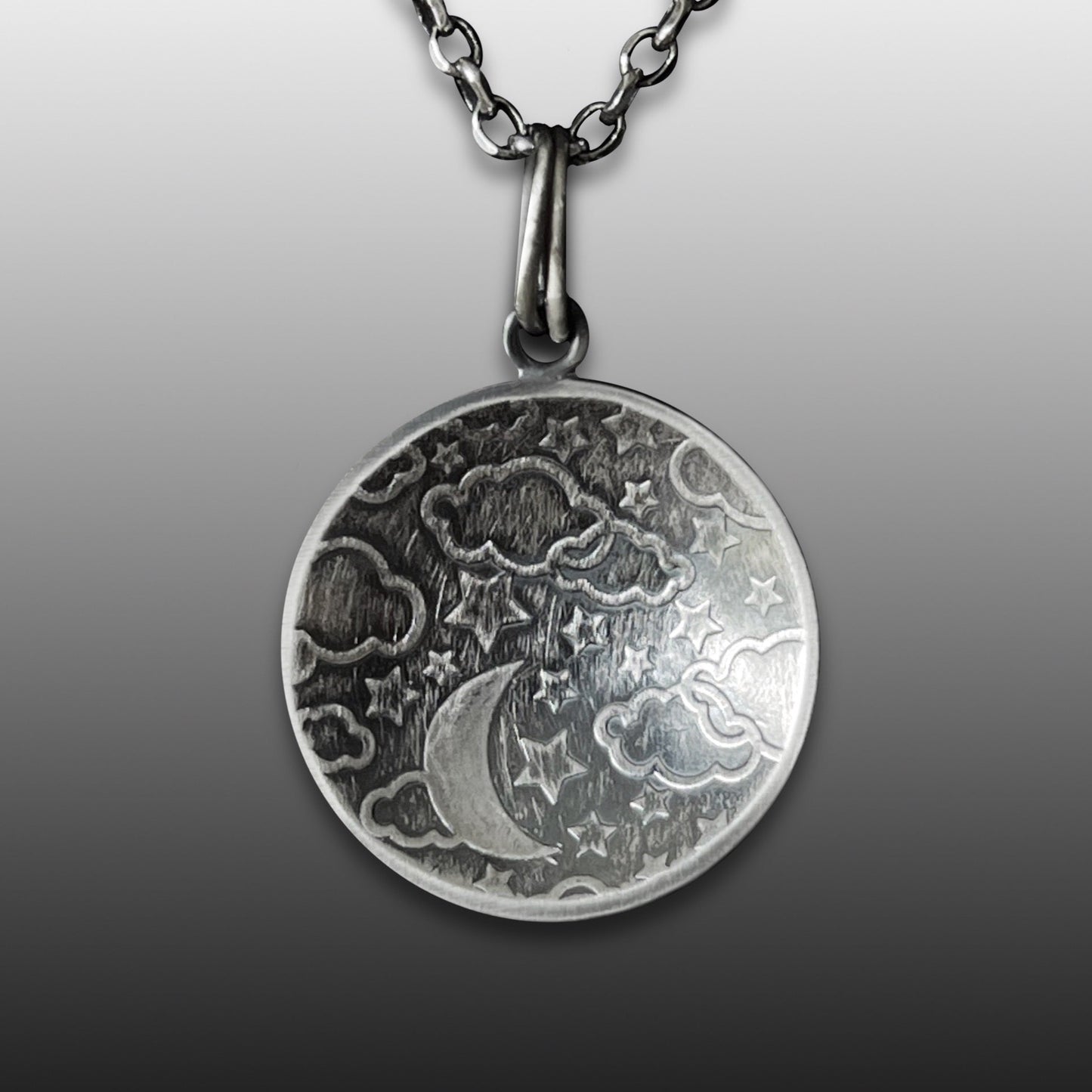 Cloudy Night Sterling Silver Necklace