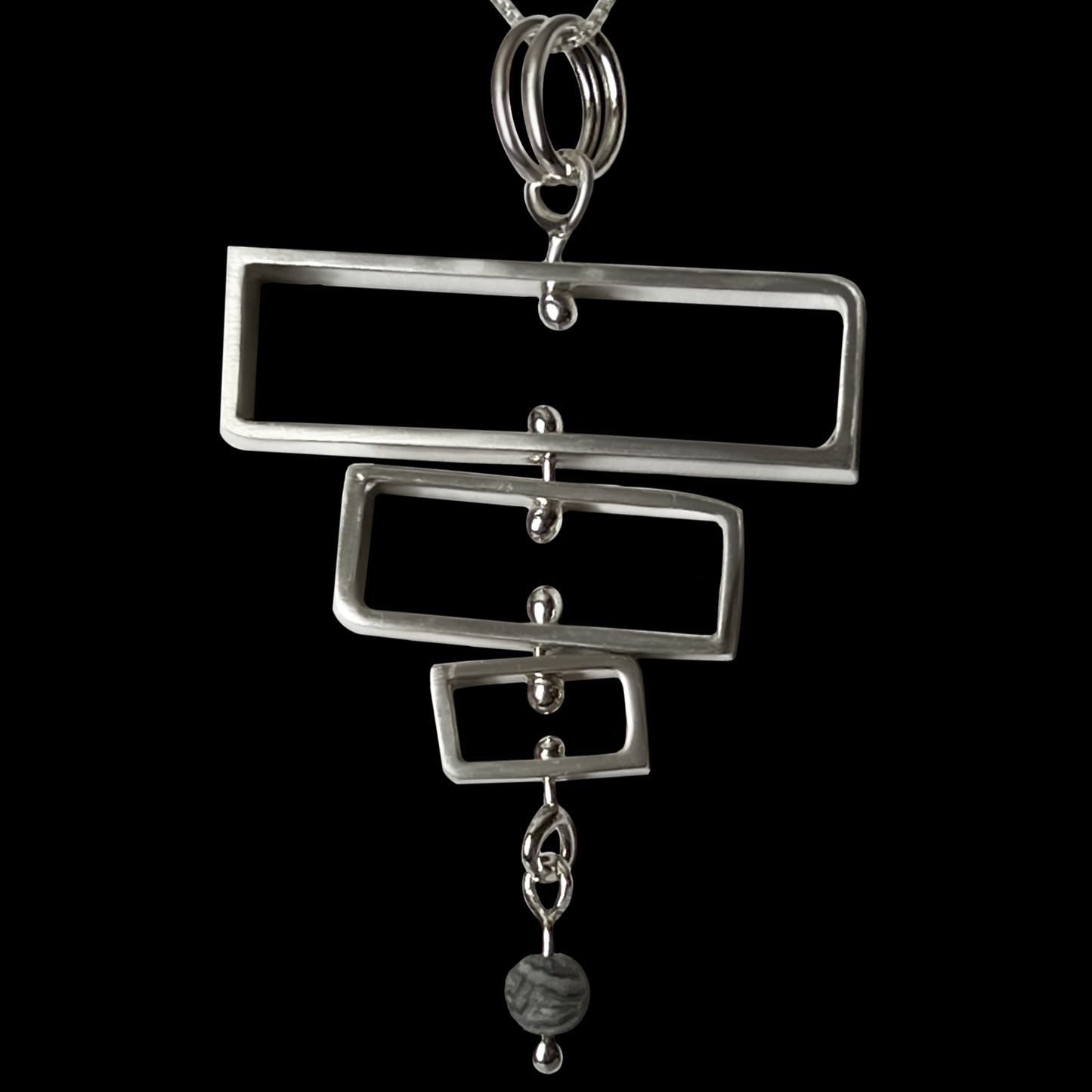 Crazy Lace Agate Sterling Silver Necklace