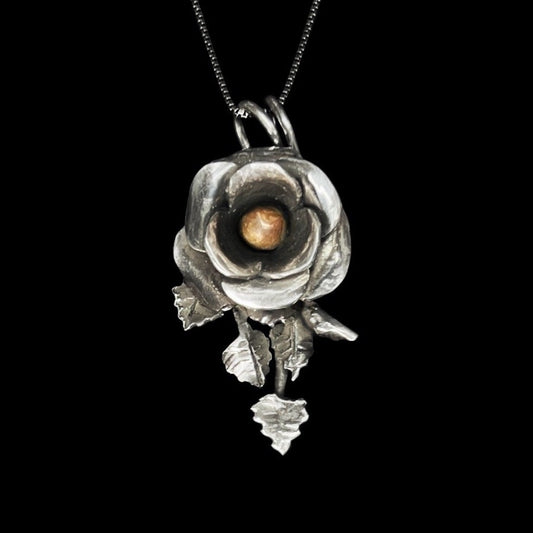 Rasp - Sterling Silver and Copper Necklace
