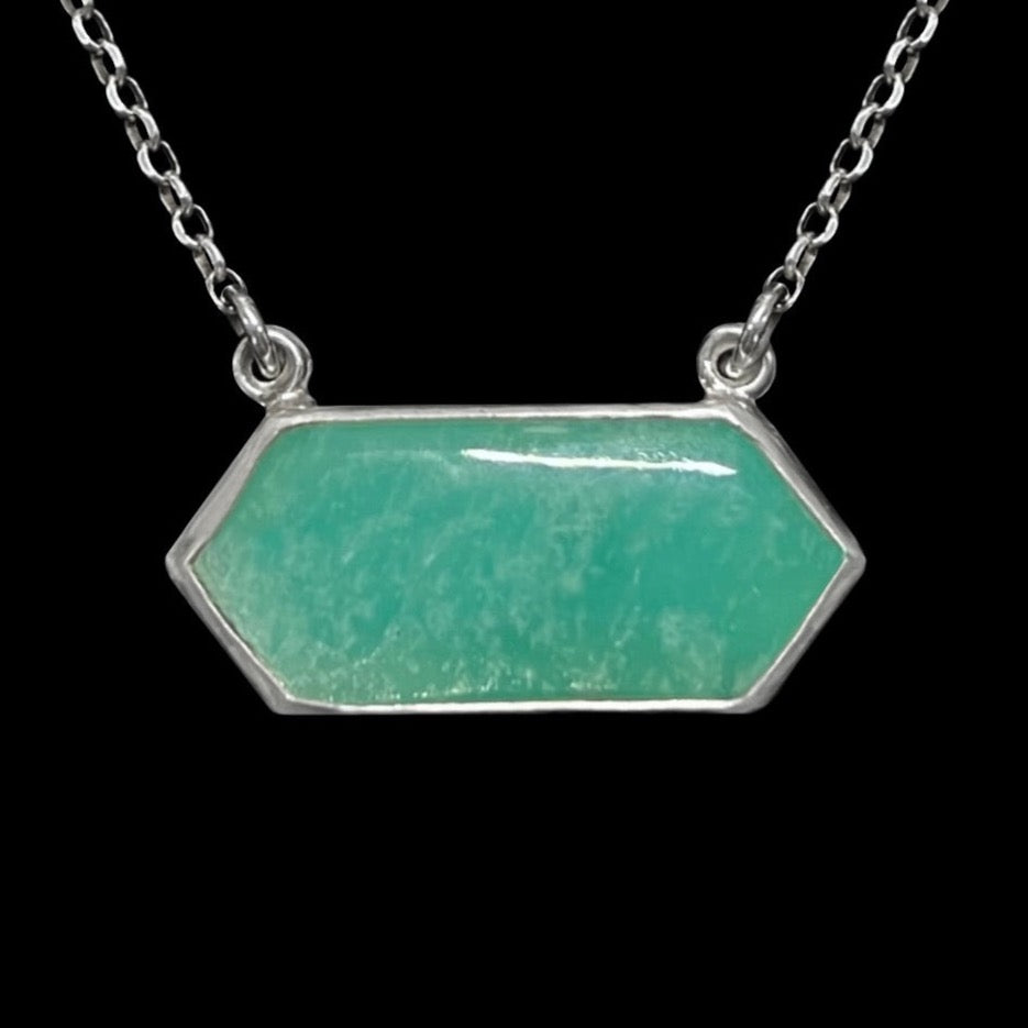 Amazonite and Sterling Silver Necklace