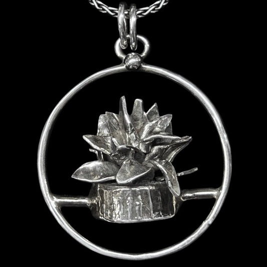 "Blacc" Aloe Sterling Silver Necklace