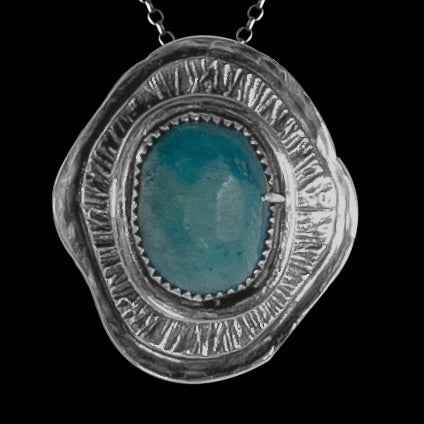 Amazonite and Sterling Silver Necklace