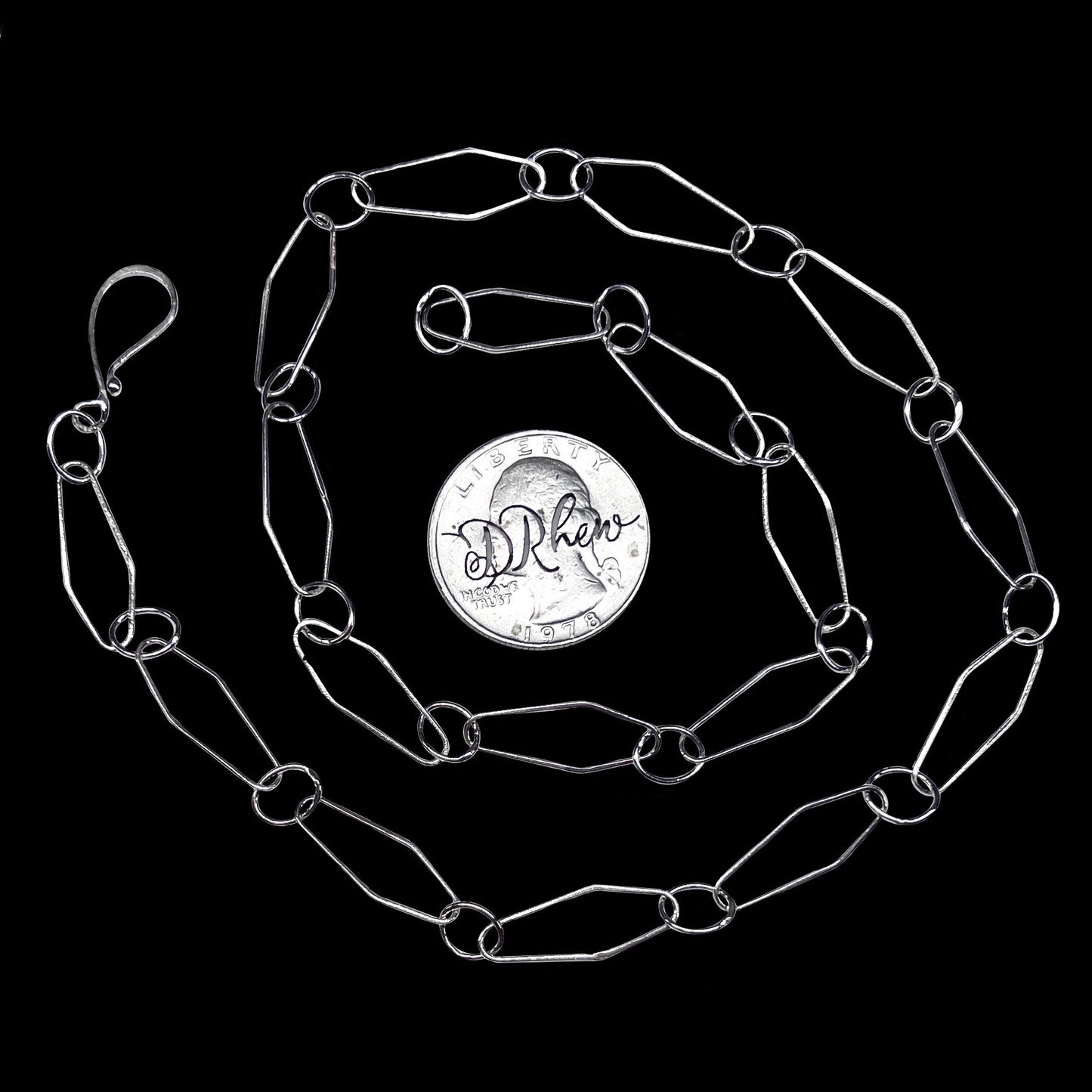 Geometric Sterling Silver Chain