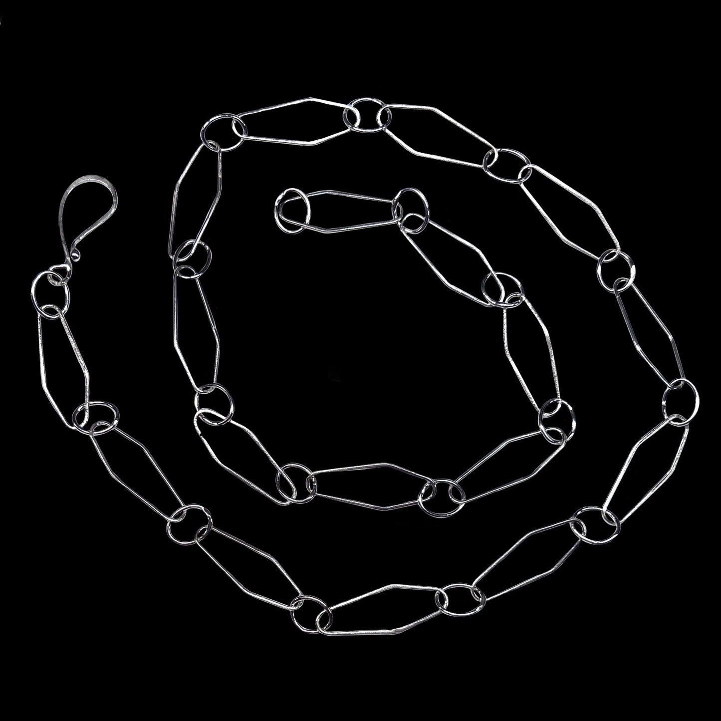 Geometric Sterling Silver Chain
