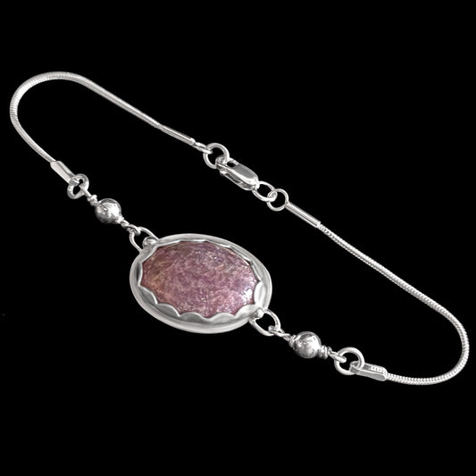 Portia - Charoite & Sterling Silver Bracelet